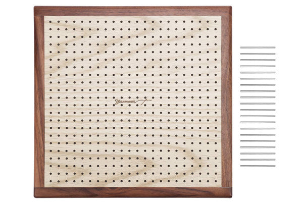 Magideal Blocking Board Wooden High-Quality Premium Blocking Boards with Grids Crochet Blocking Board with 10 Pegs for Knitting and, Size: 30x30cm, Brown